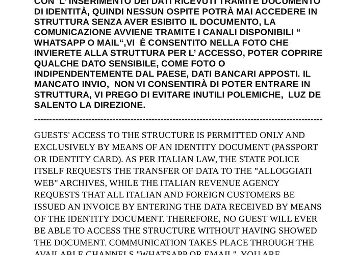 Frühstückspension Luz De Salento 4*